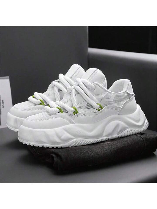 Men’s white chunky Sole sneakers with funky look best quality sole with 6 months warranty also cash on delivery available all over india 