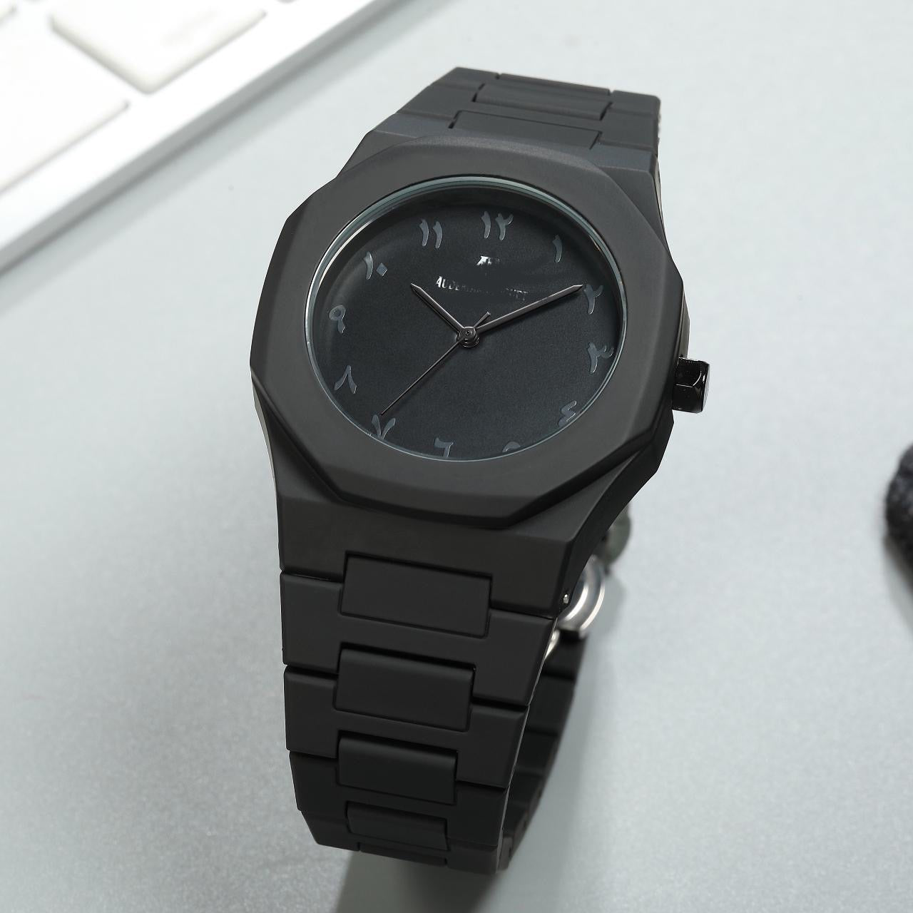 Premium Octagon Watch | Red Arabic Dial | Modern Minimalist Timepiece
