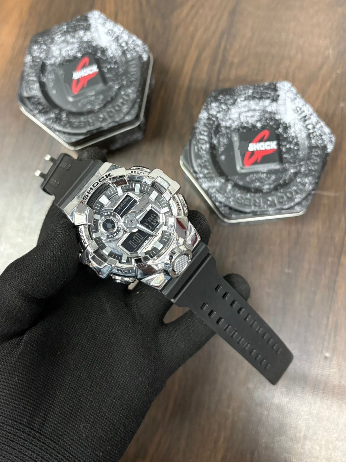 GM-700G-9A Homage Watch – Gold Metal Analog-Digital Sports Style, G-STEEL Inspired