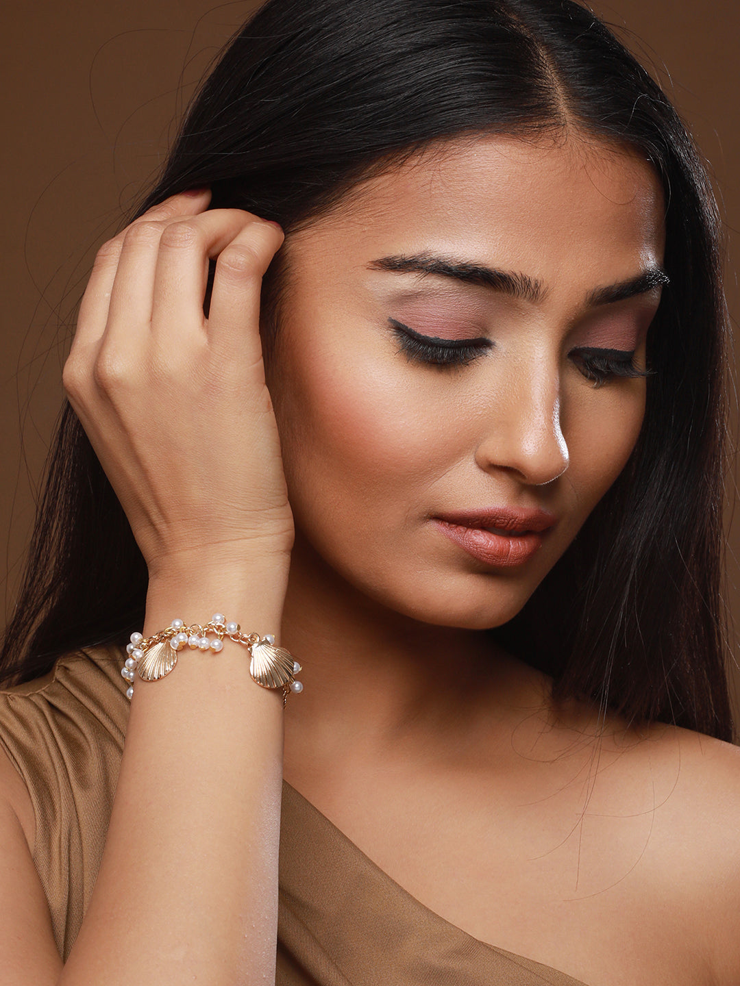 Women Gold-Plated Link Bracelet
