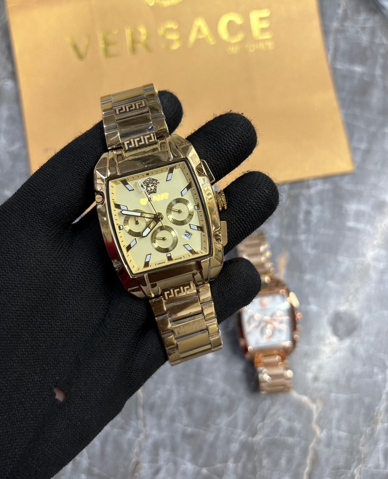 Luxury Square Chronograph Watch for Men - High-End Stainless Steel Bracelet