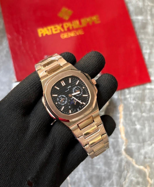 Advanced Complication Gents Watch - Day, Date, Month, and Moon Phase Display