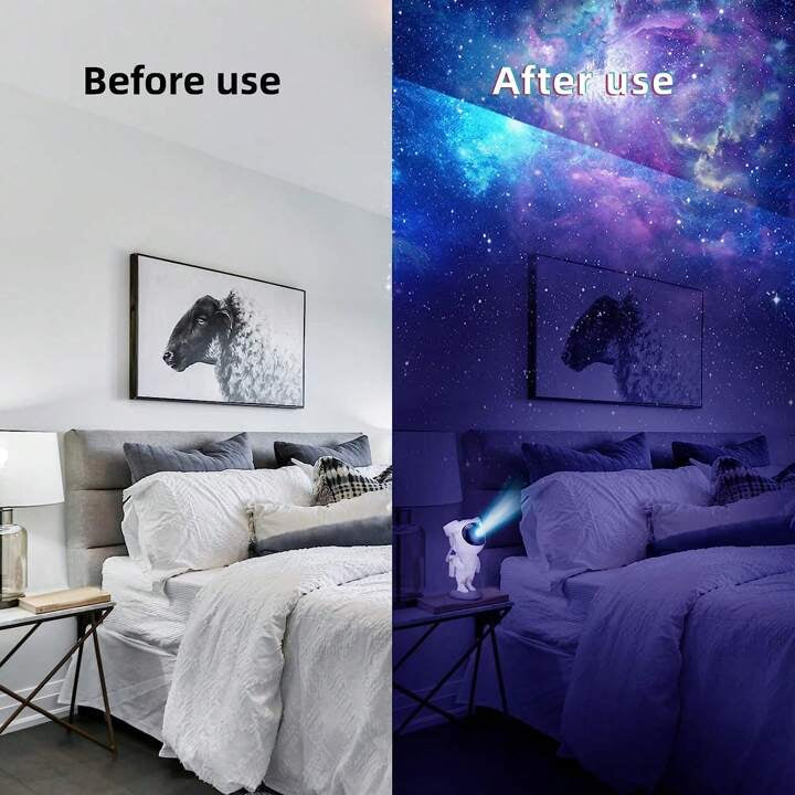 Star Projector Night Light, Children's Room Decor Aesthetics, Astronaut Nebula Galaxy Projector Nightli ght, Remote Control Timing And 360° Rotating Head, Bedroom, Game Room Decor Lights