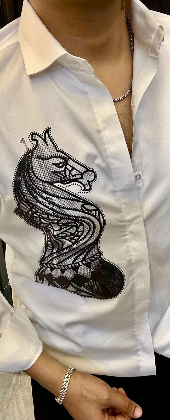 Classic Designer Shirt with Stylish Horse Design