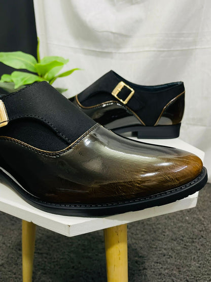 Men's Solid Monk Strap Loafers