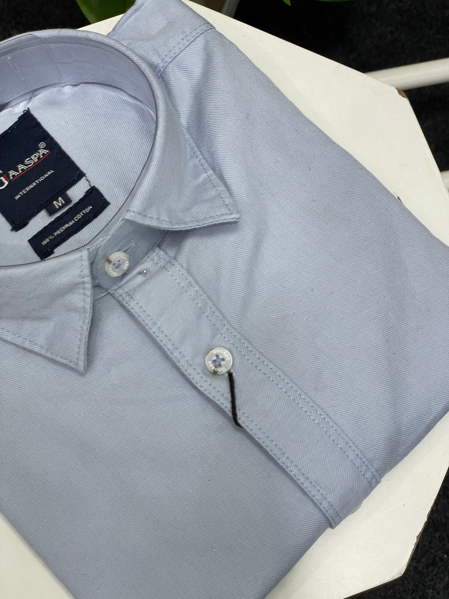 Men Solid Casual Light Blue Shirt