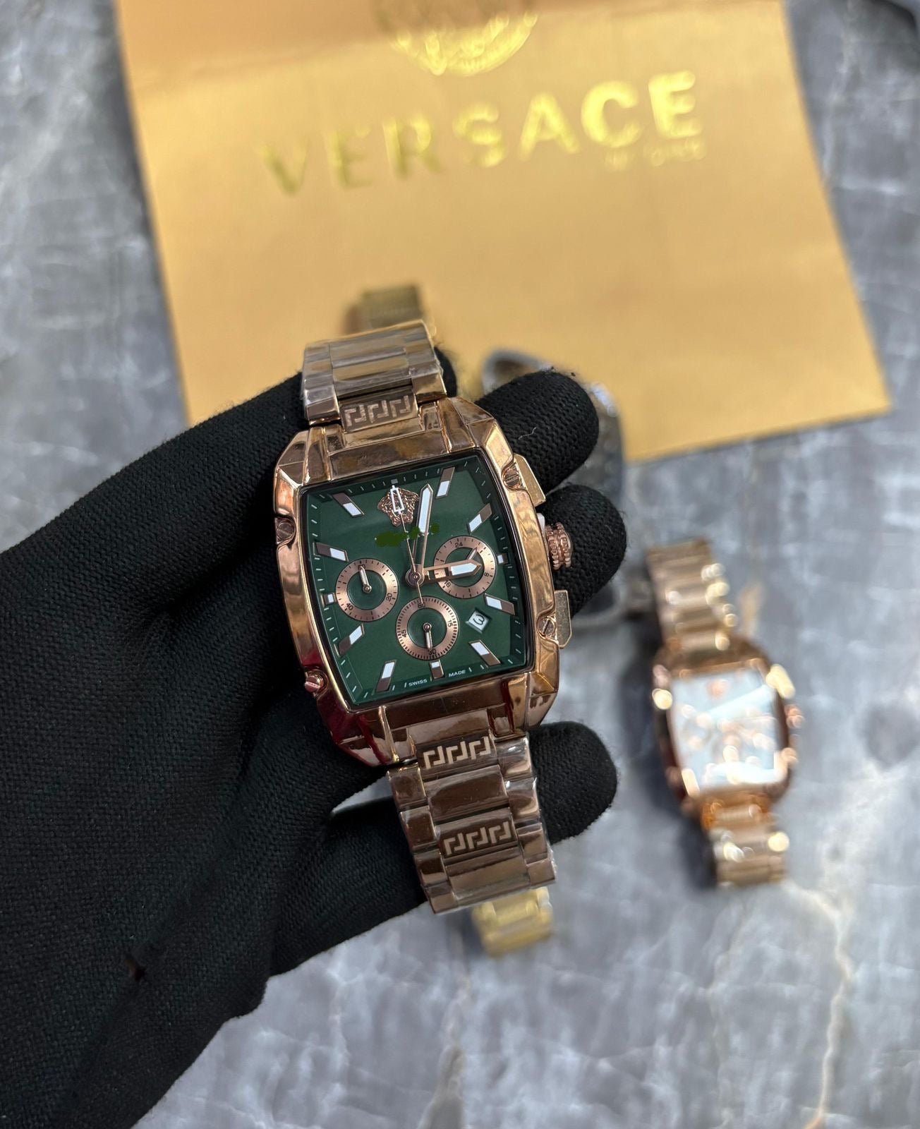 Luxury Square Chronograph Watch for Men - High-End Stainless Steel Bracelet