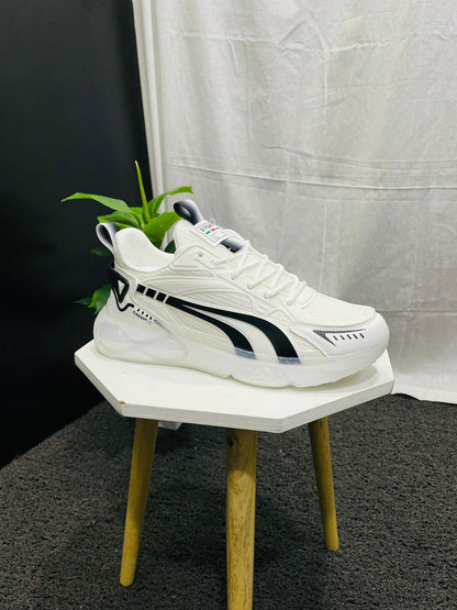 White With Black Stripe Men’s Premium Quality Shoe