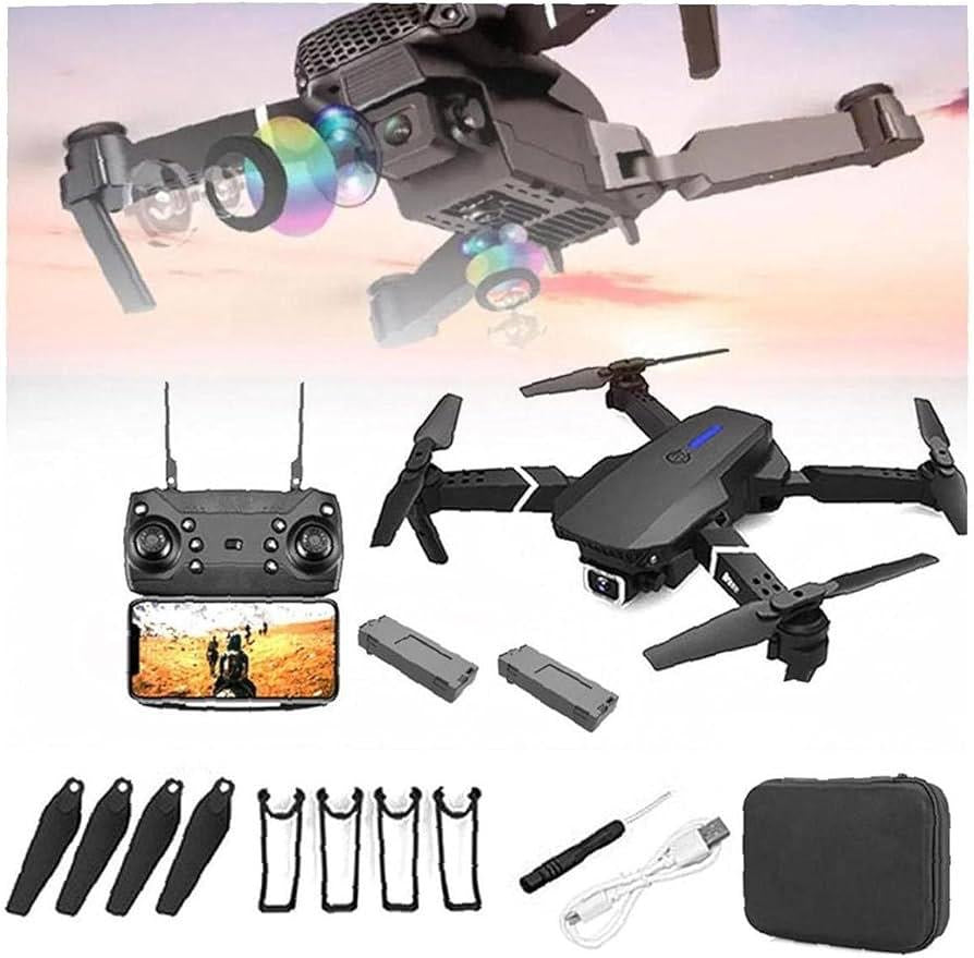 GPS Drone E88 Pro for Adults 4K Pro Dual Camera Foldable Live Video Drone RC