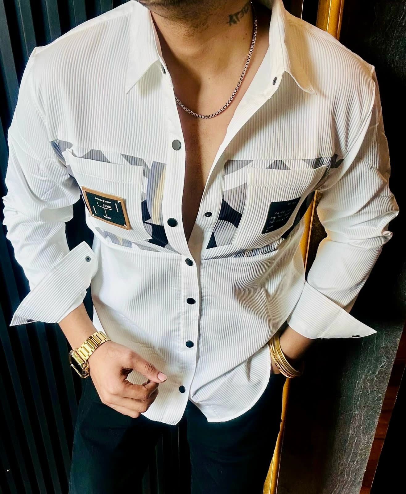 Buy men’s white designer shirt 