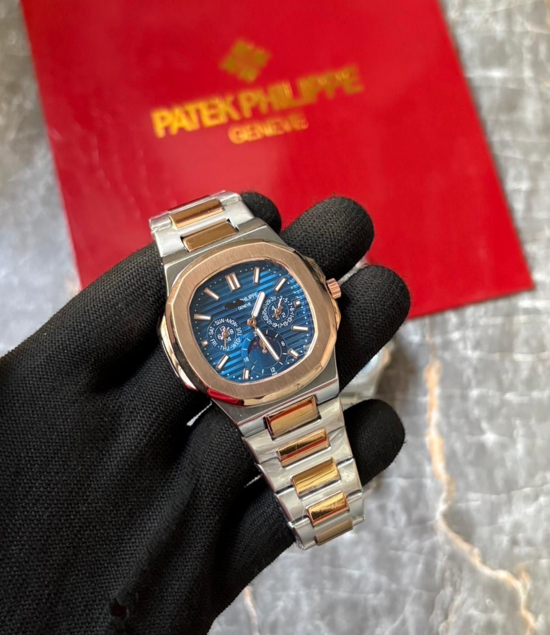 Advanced Complication Gents Watch - Day, Date, Month, and Moon Phase Display