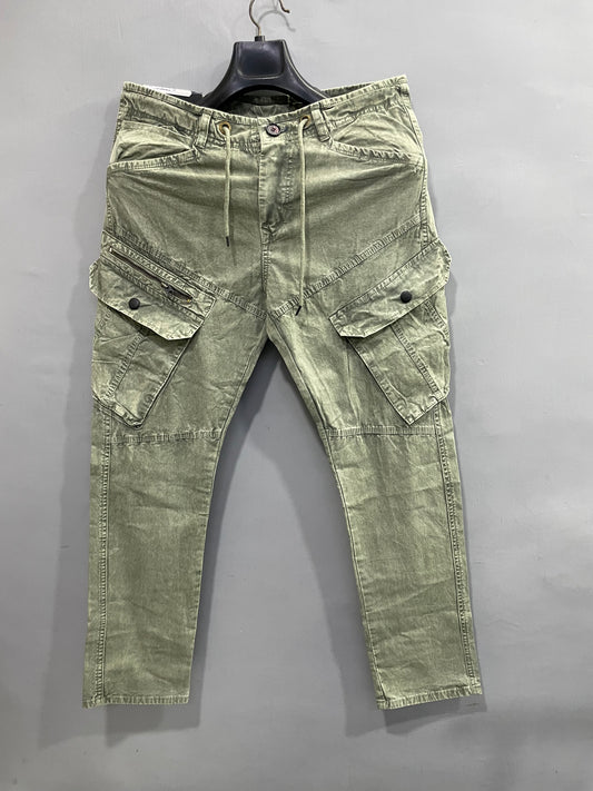 Men’s Pista Green Colour 6 Pocket Cargo