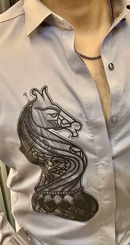 Classic Designer Shirt with Stylish Horse Design