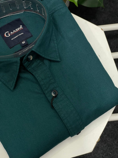 Men’s Premium Quality Cotton Oxford Bottle Green Shirt