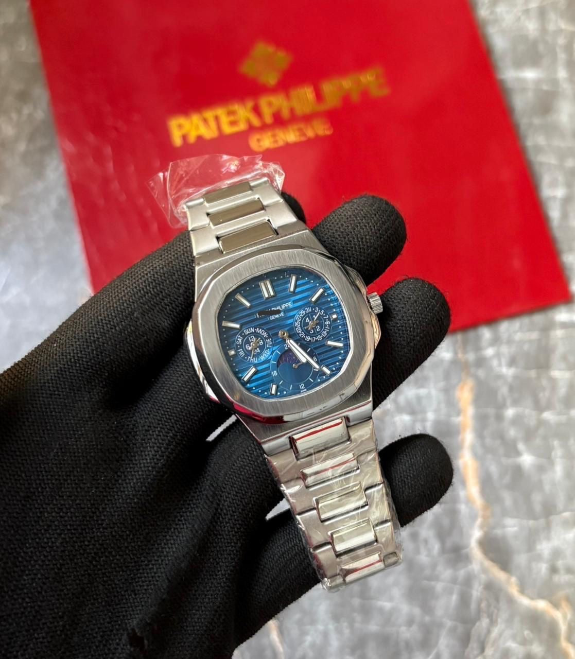 Advanced Complication Gents Watch - Day, Date, Month, and Moon Phase Display