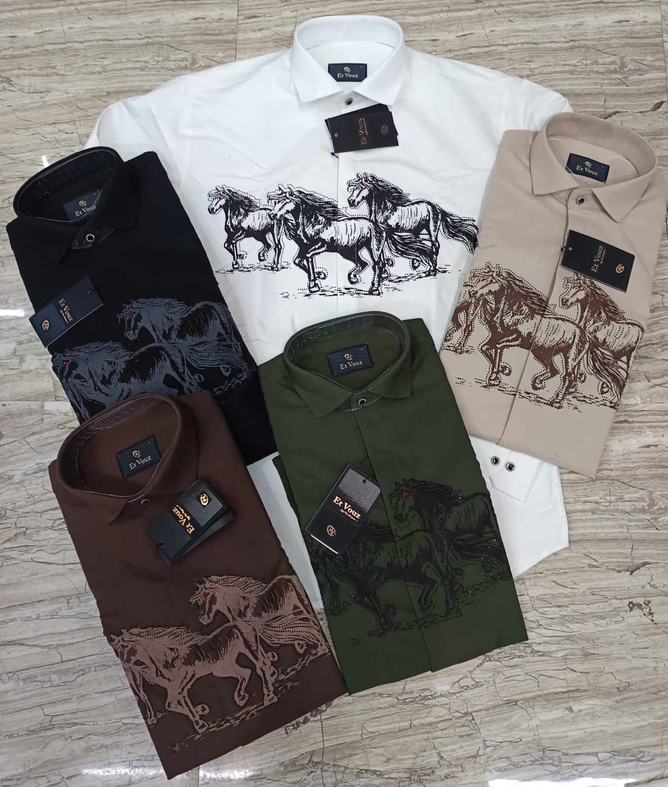 “Luxury Horse Print Shirt for Men | Trendy Casual Party Wear”