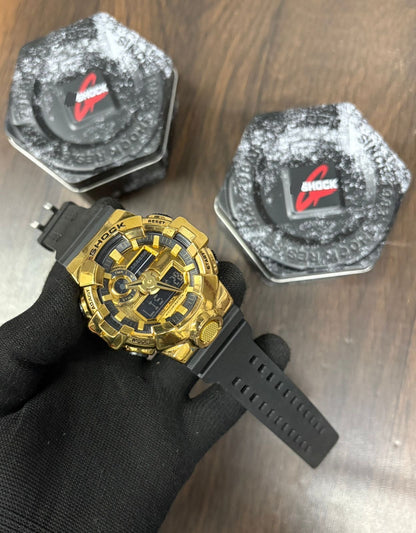 GM-700G-9A Homage Watch – Gold Metal Analog-Digital Sports Style, G-STEEL Inspired