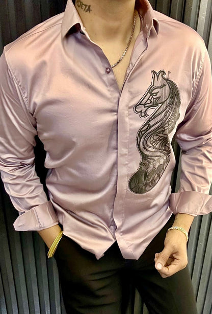 Classic Designer Shirt with Stylish Horse Design