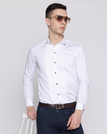 <img src="formal-party-shirt.jpg" alt="Classic White Formal Party Shirt for Men - Elegant Dresswear - Branded Baba">