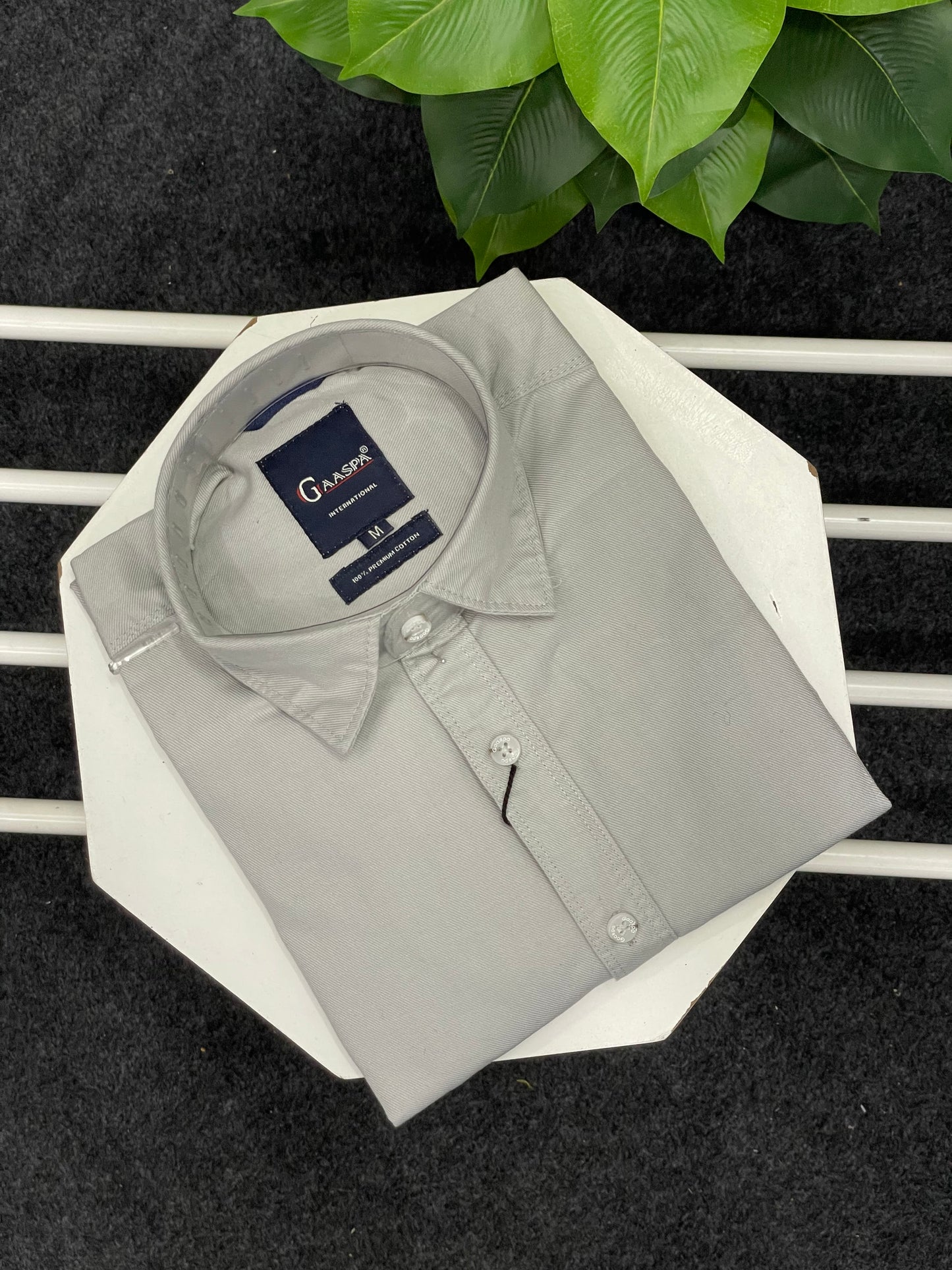 Men Solid Light Grey Causal Shirt