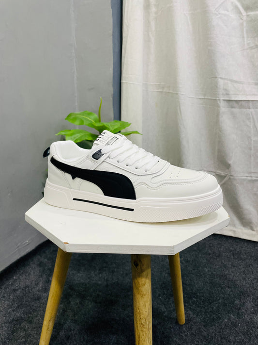 Buy Men’s Solid White Flat Sole Sneakers