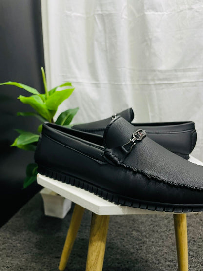 Men’s Simple Black Causal Loafers