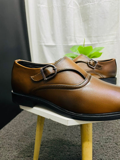 Tan Leather Monk Straps