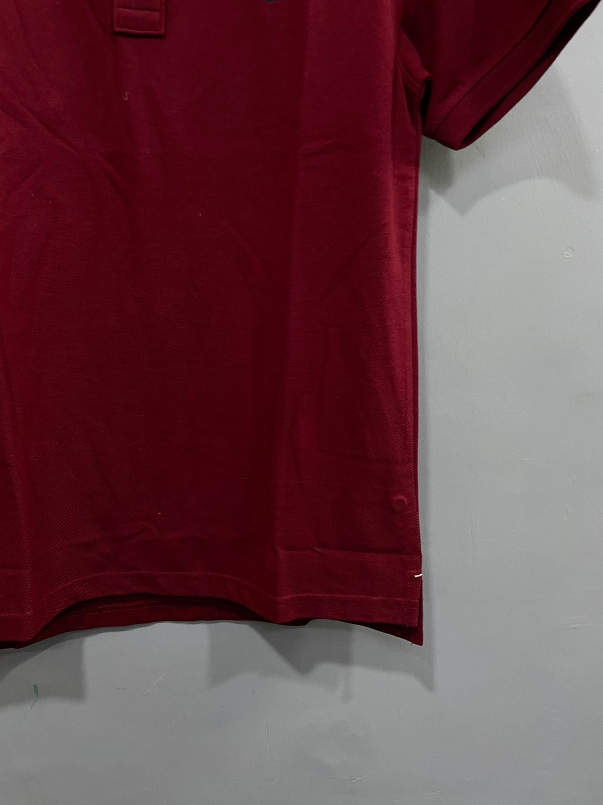 Solid Red Cotton Polo Men's T-Shirt