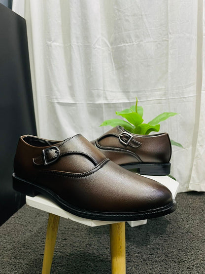 Brown Leather Monk Straps