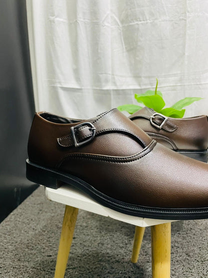 Brown Leather Monk Straps