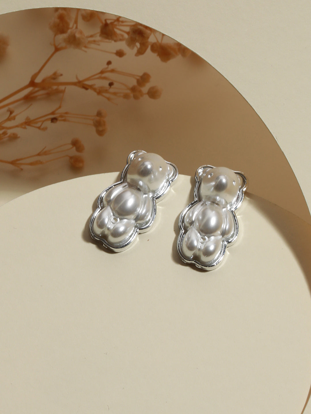 Silver-Plated Quirky Drop Earrings