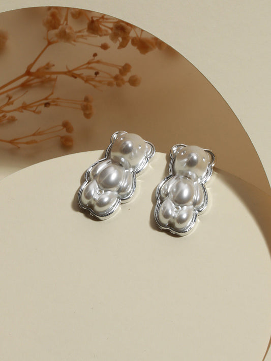 Silver-Plated Quirky Drop Earrings