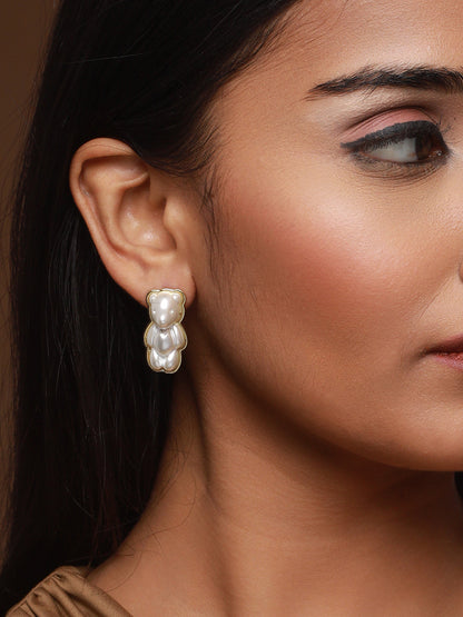 Gold-Plated Quirky Drop Earrings